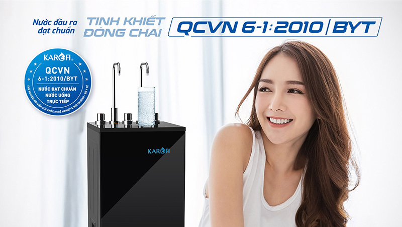 Nước sau lọc đạt chuẩn QCVN 6-1:2010/BYT Karofi KAD-M55