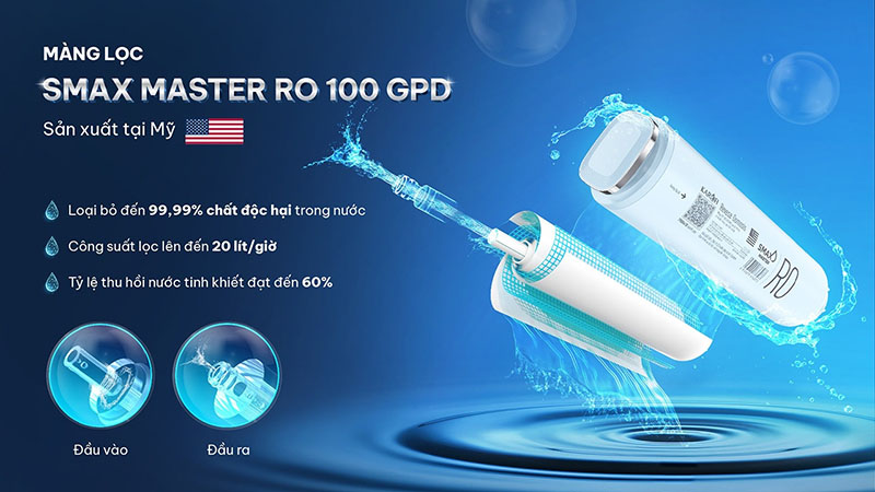 Màng lọc RO Purifim 100 GPD sản xuất tại Mỹ Karofi S22