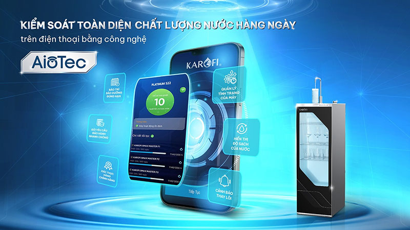 Quản lý máy lọc nước Karofi Platinum S22 từ xa qua AioTec