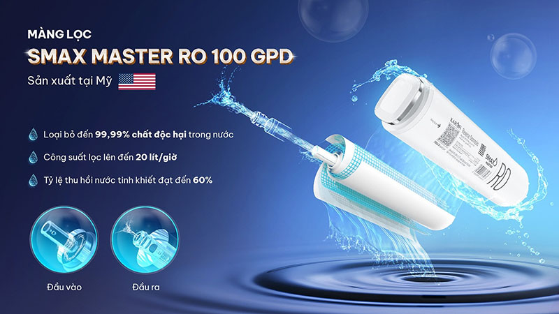 Màng RO Purifim 100 GPD sản xuất tại Mỹ Karofi S66