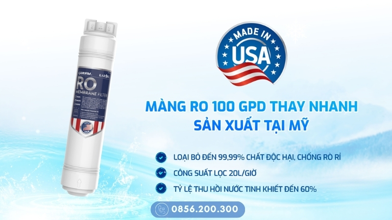 Màng RO 100 GPD thay nhanh nhập khẩu Mỹ