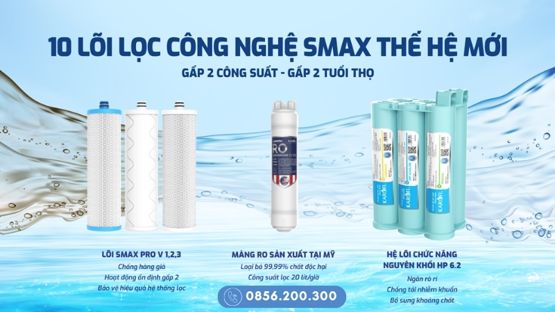 Hệ 10 lõi lọc Smax Karofi