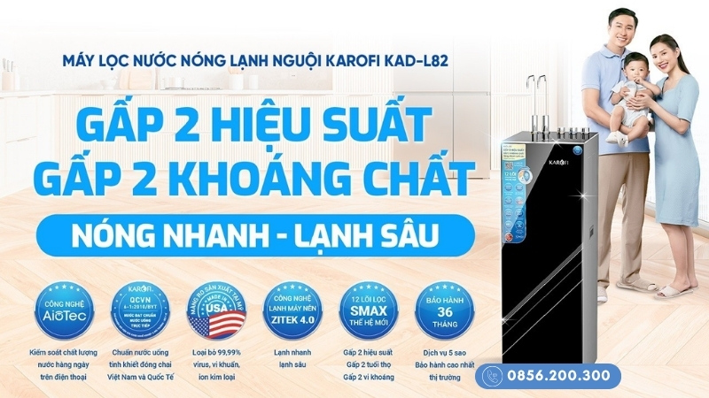 Máy lọc nước Karofi nóng lạnh KAD-L82