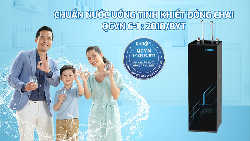 Nước sau lọc Karofi KAH-D18 đạt QCVN 6-1:2010/BYT