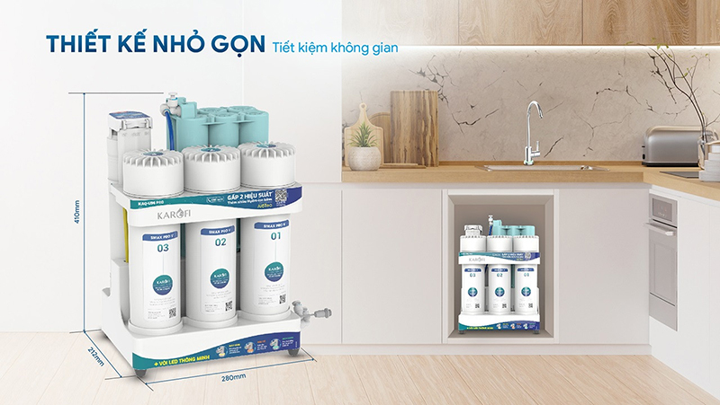 Giá đỡ nhựa và tấm che đáy máy lọc nước Karofi KAQ-U96 Pro
