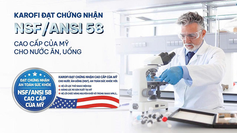Chứng nhận NSF/ANSI 58 Karofi Platinum S2