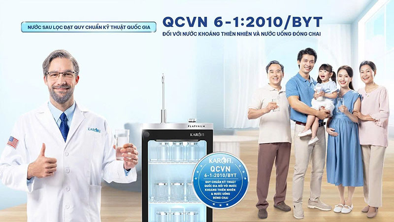 Chuẩn nước uống đóng chai QCVN 6-1:2010/BYT Karofi S2