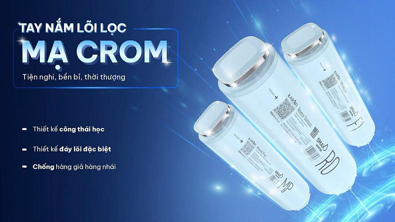 Cổ tay nắm mạ Crom và đáy mã hóa chống lắp sai Karofi S2