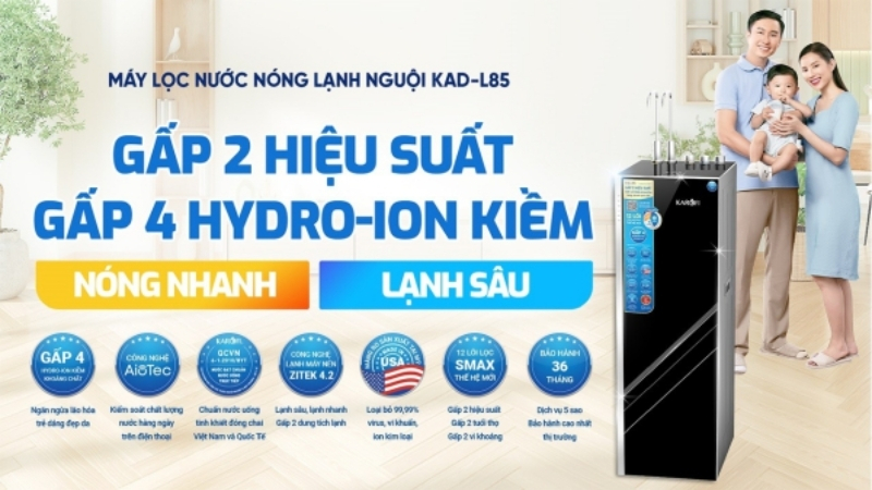 Máy Lọc Nước Nóng Lạnh Thường Karofi KAD-L85
