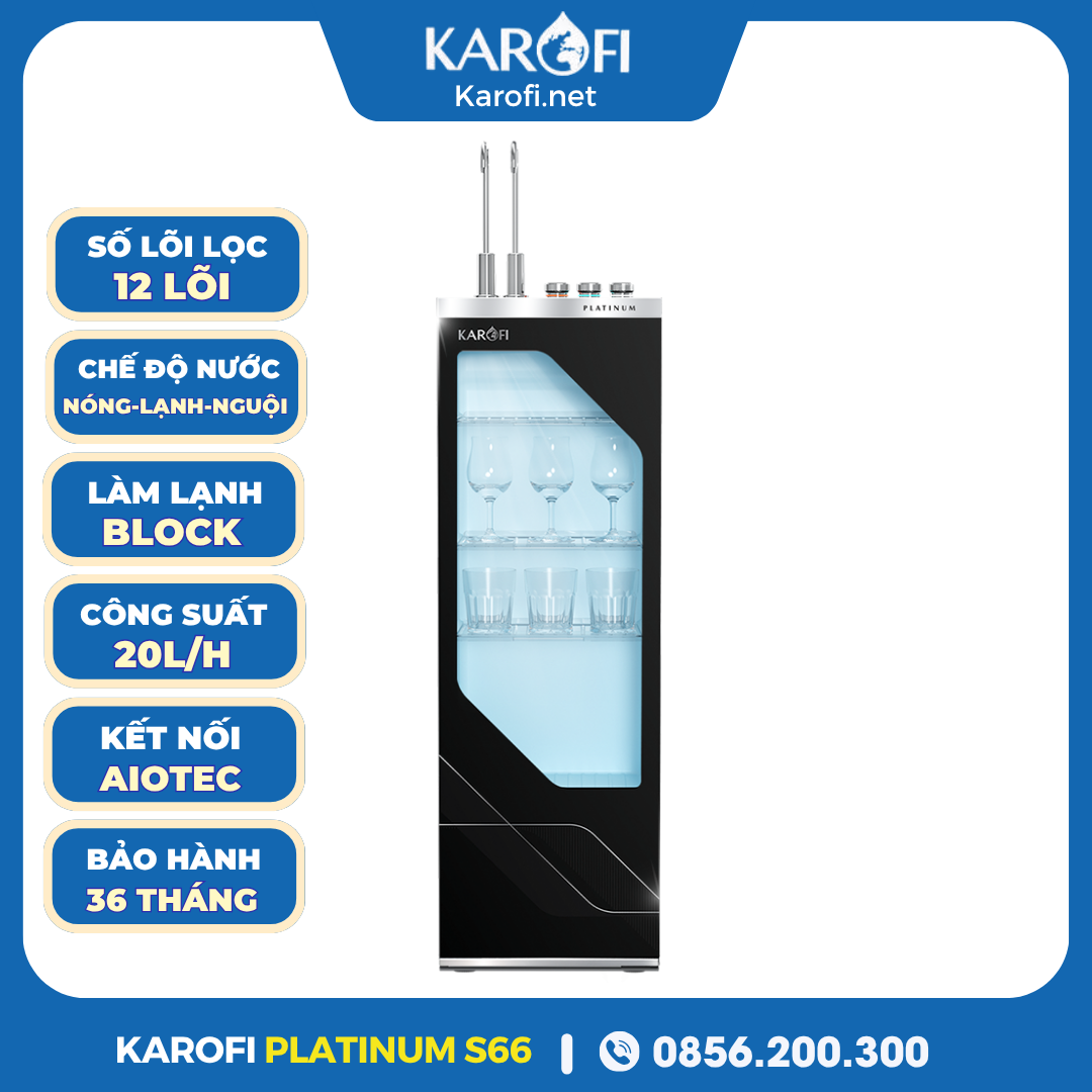 Máy Lọc Nước Nóng Lạnh Karofi PLATINUM S66