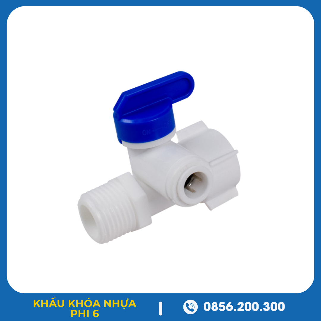 Bộ Khẩu Khóa Đúc Liền Khối Nhựa Chia Nước Đầu Vào Phi 6