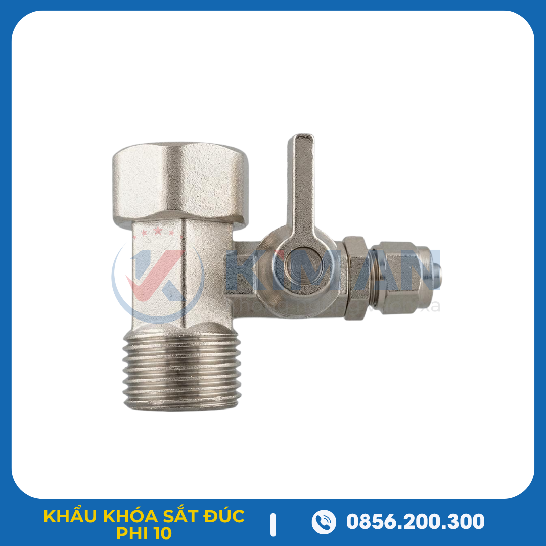 Bộ Khẩu Khóa Đúc Liền Khối Sắt Chia Nước Đầu Vào Phi 10