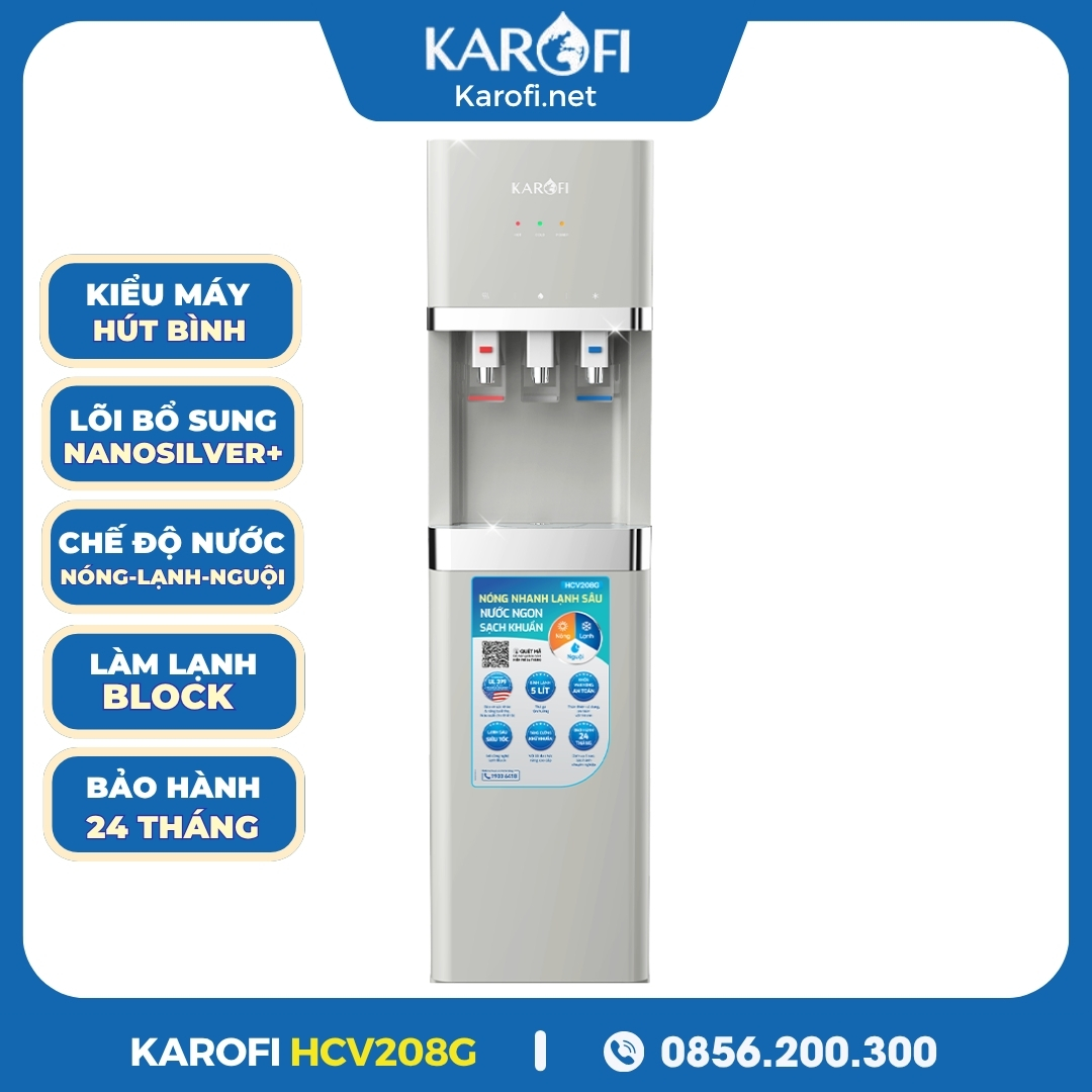 Cây Nóng Lạnh Hút Bình Karofi HCV208G