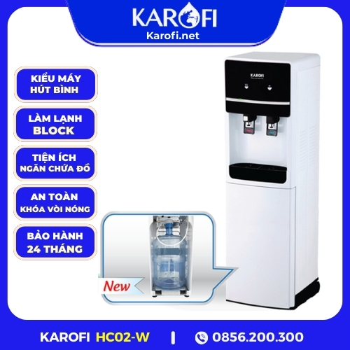 Cây nước nóng lạnh úp bình Karofi HC02-W
