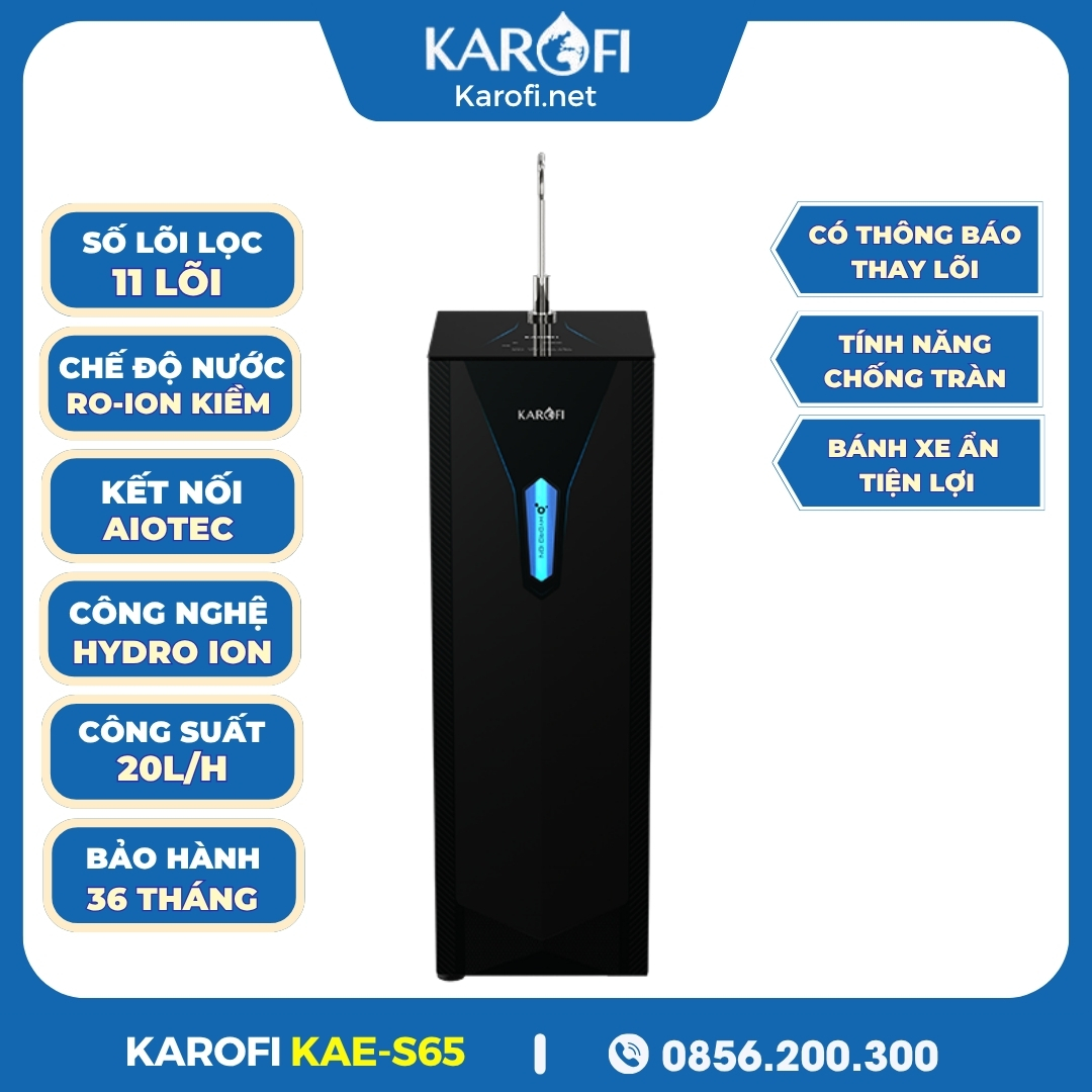 Máy Lọc Nước Hydro-Ion Kiềm Karofi KAE-S65
