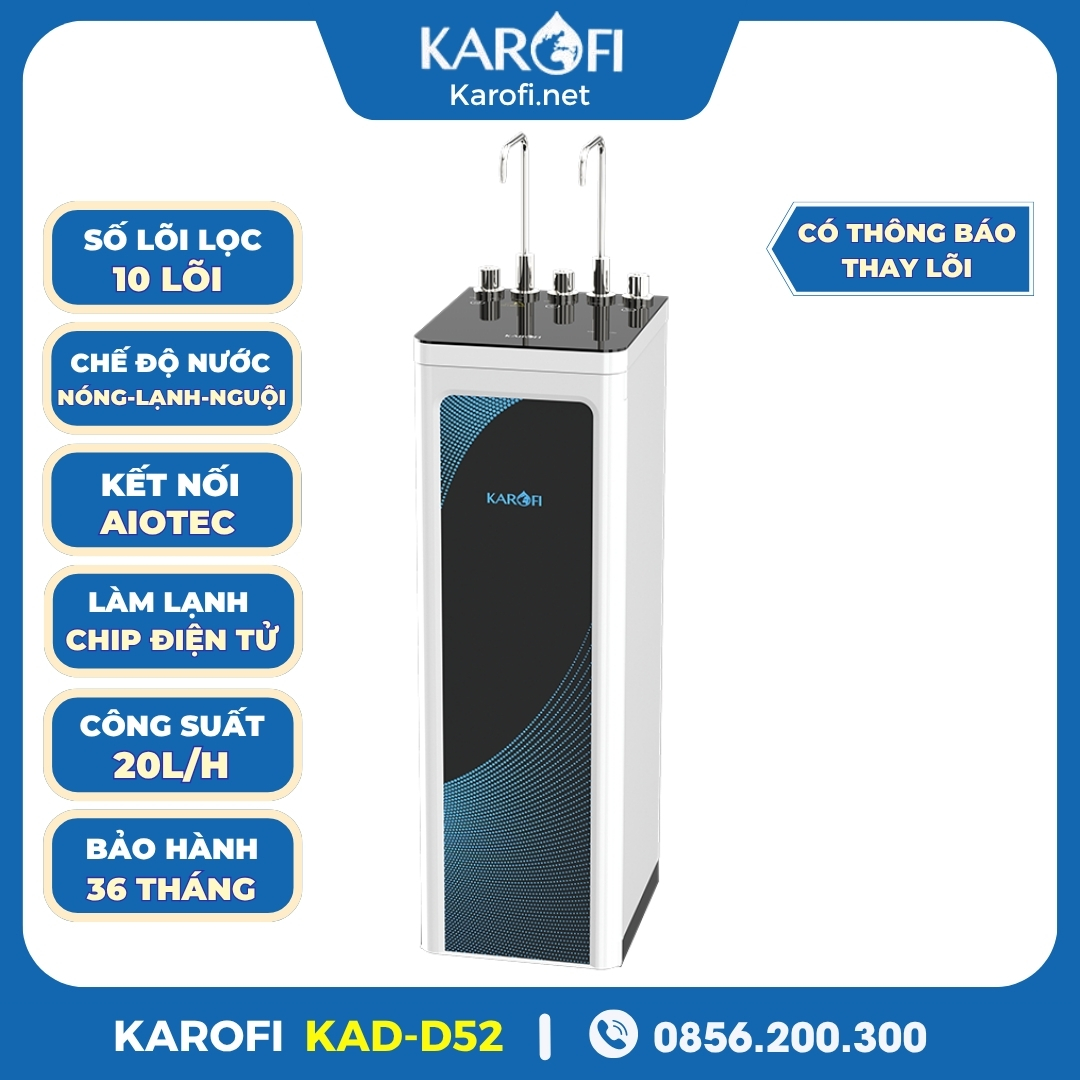 Máy Lọc Nước Nóng Lạnh Karofi KAD-D52