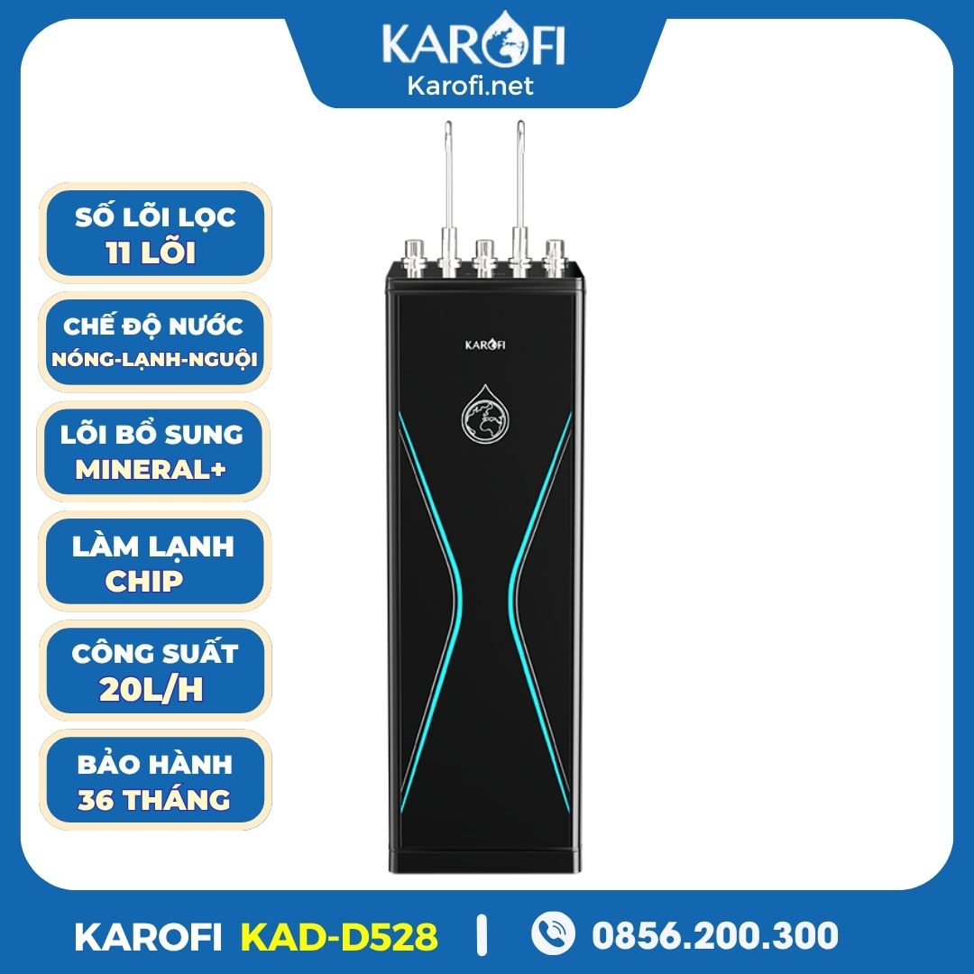 Máy Lọc Nước Nóng Lạnh Karofi KAD-D528