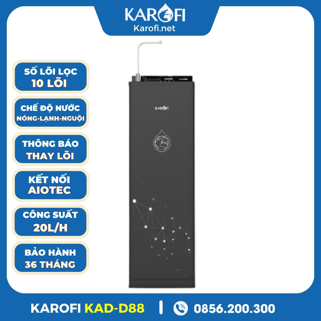 Máy Lọc Nước Nóng Lạnh Karofi KAD-D88