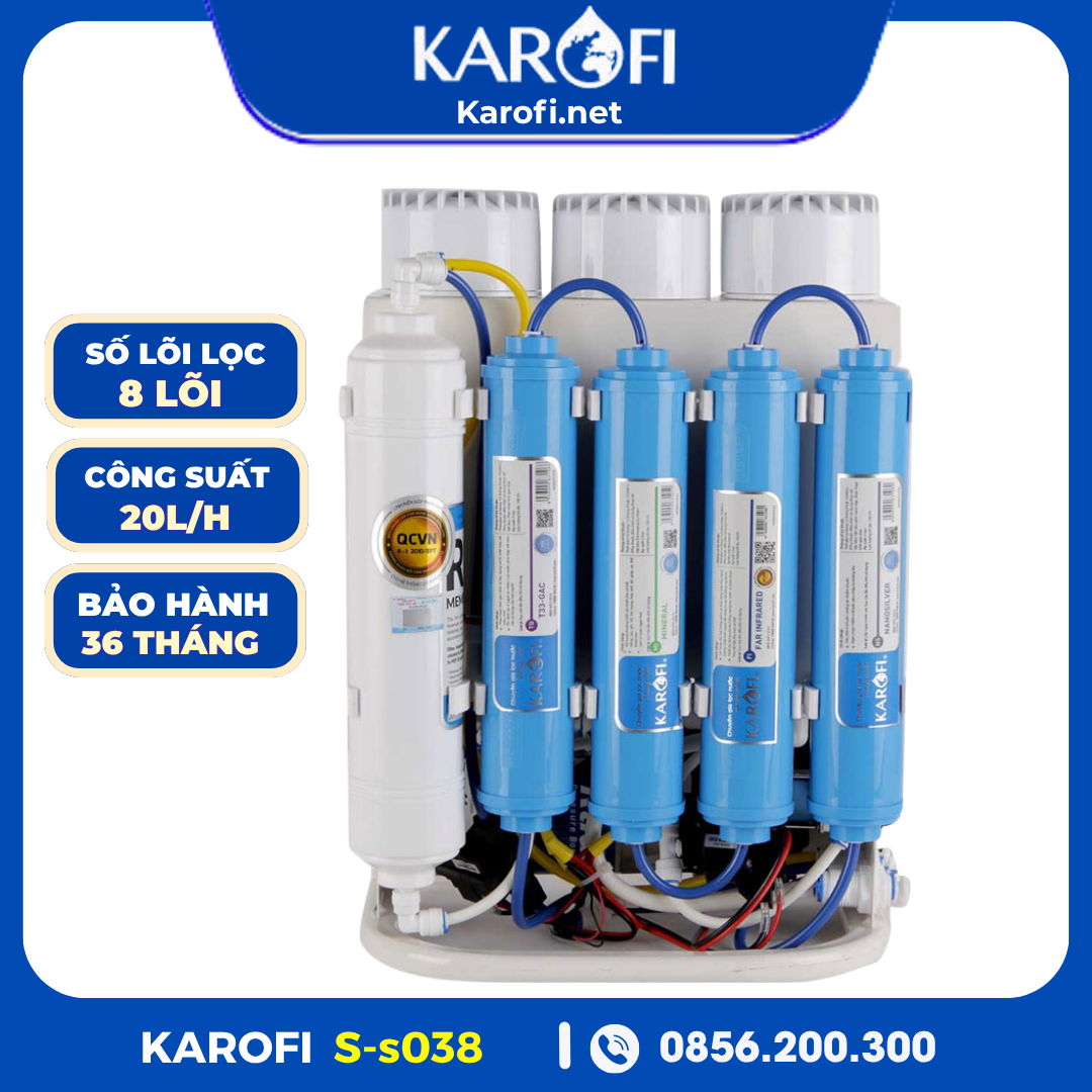 Máy Lọc Nước Karofi Tủ Bếp slim S-s038