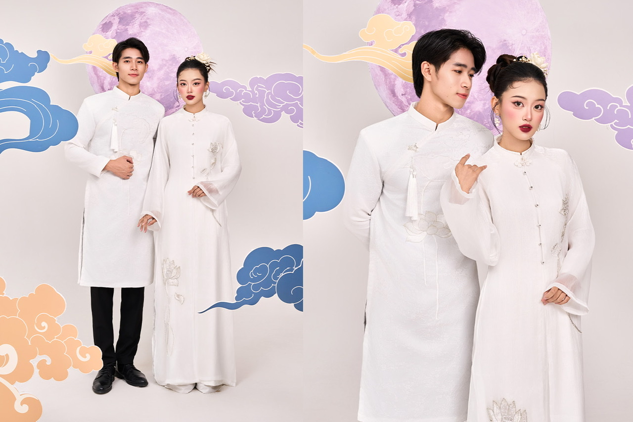 Áo Dài Trắng Xuông