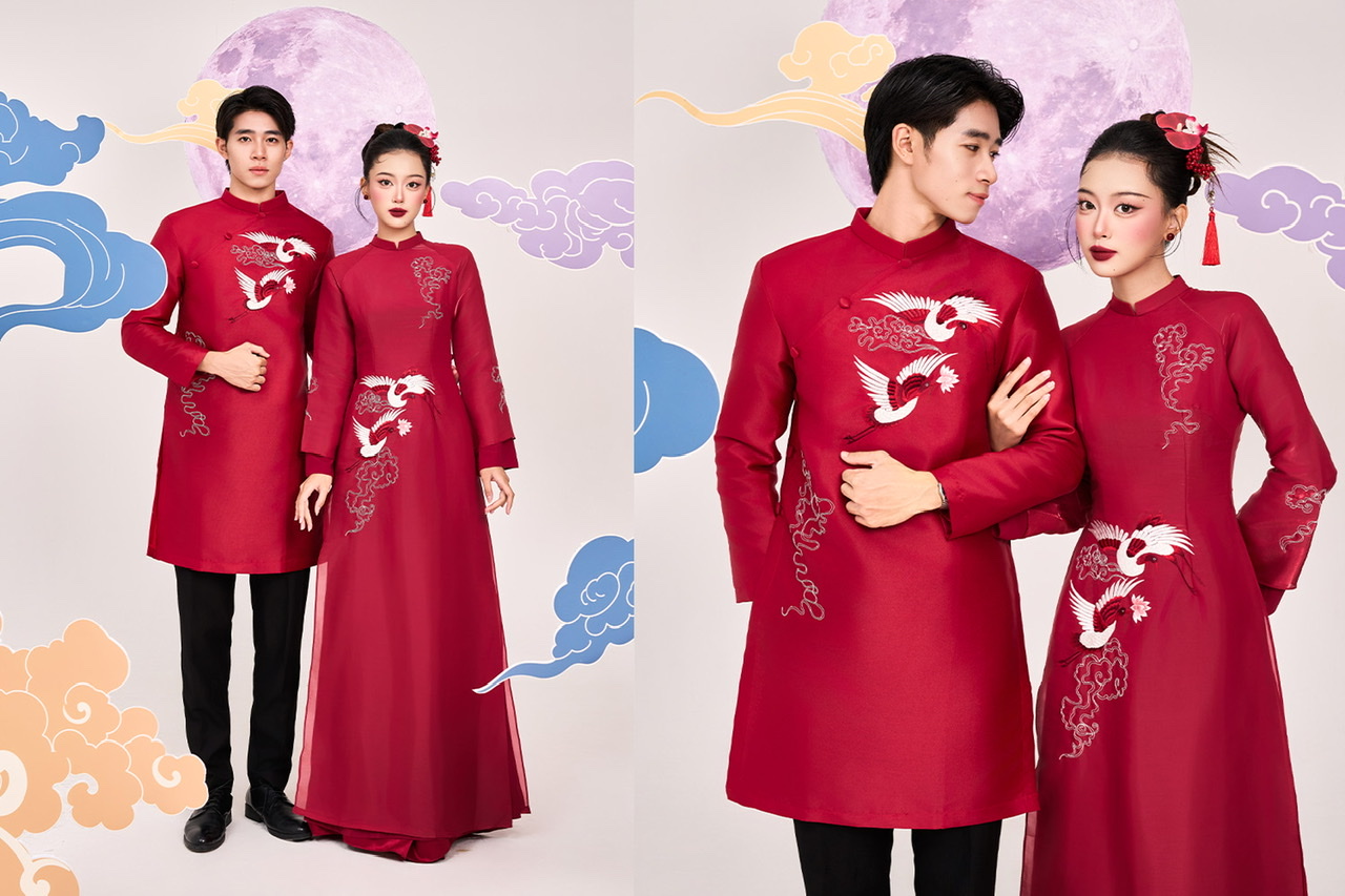 Áo Dài Đỏ Truyền Thống