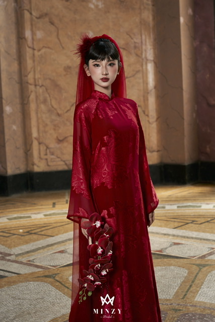Áo Dài nữ đỏ 13