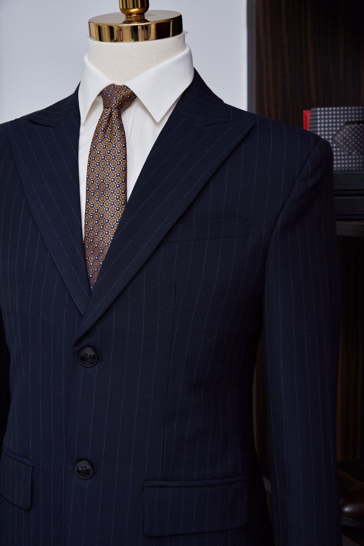 Vest xanh kẻ 2 cúc
