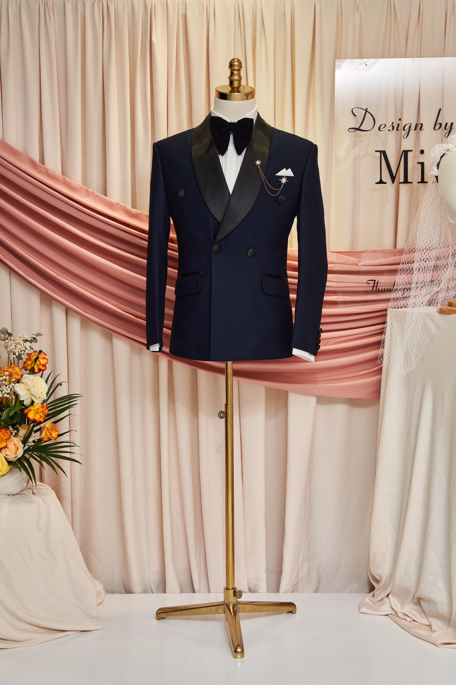 Vest Tuxedo xanh