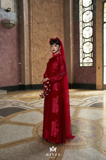 Áo Dài nữ đỏ 13