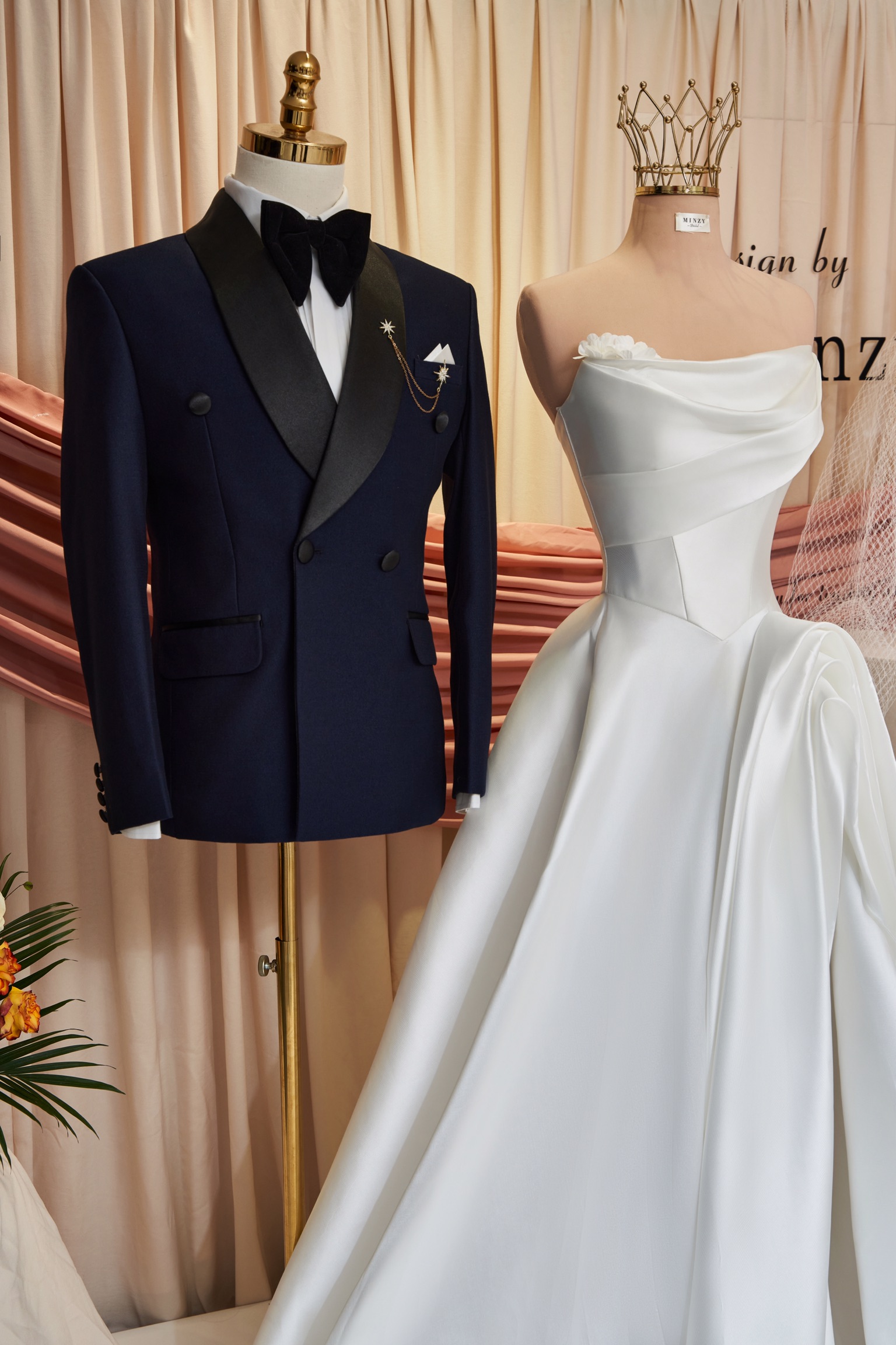 Vest Tuxedo xanh