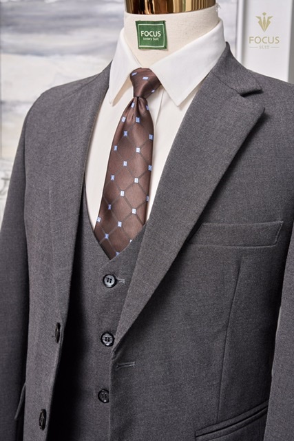 Vest xám lông chuột 2 cúc