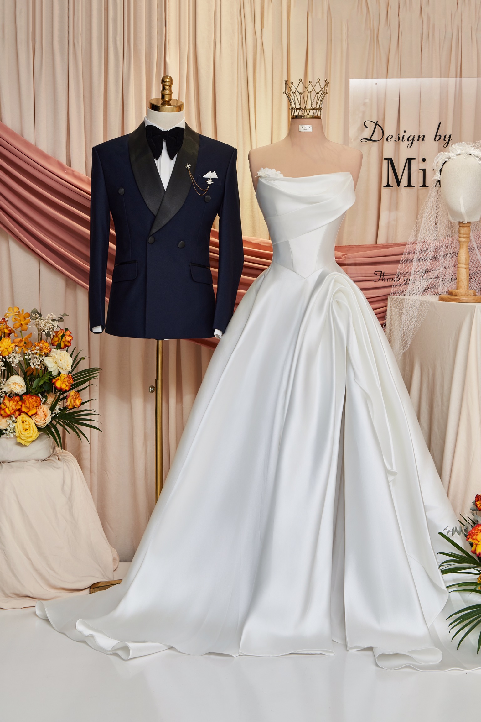 Vest Tuxedo xanh