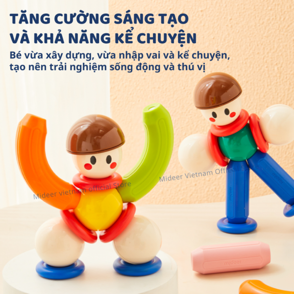 ĐỒ CHƠI NAM CHÂM XẾP HÌNH GROWTH PLUS MEGNETIC BUILDING STICKS- MIDEER