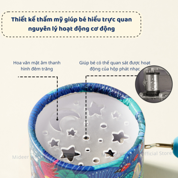 HỘP PHÁT NHẠC HAND CRANK MUSIC BOX - MIDEER