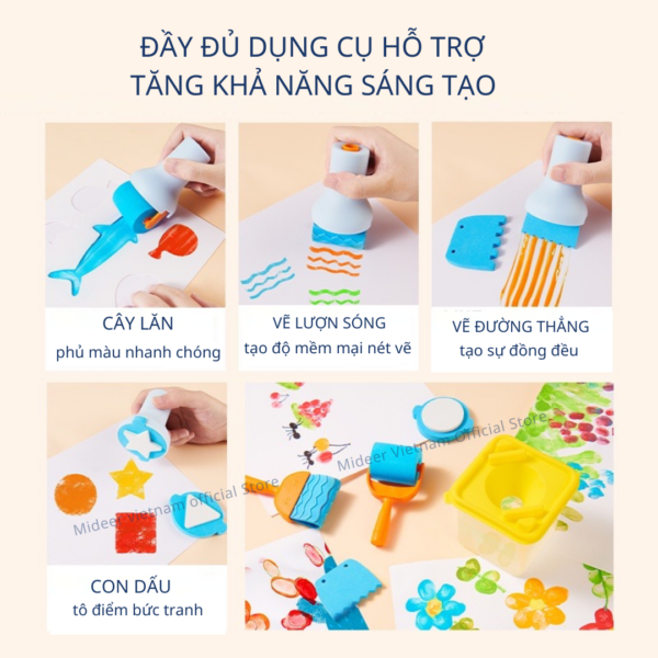 MÀU VẼ TAY FINGER PAINT 3+ - MIDEER