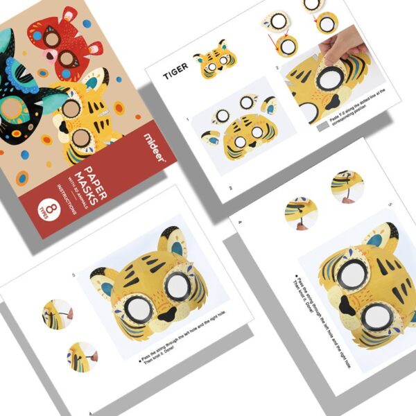 MẶT NẠ HÌNH ĐỘNG VẬT ANIMAL PAPER MASKS  - MIDEER
