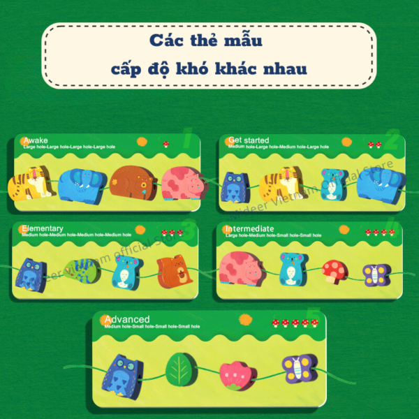 ĐỒ CHƠI GỖ XÂU HẠT LACING BEADS - MIDEER