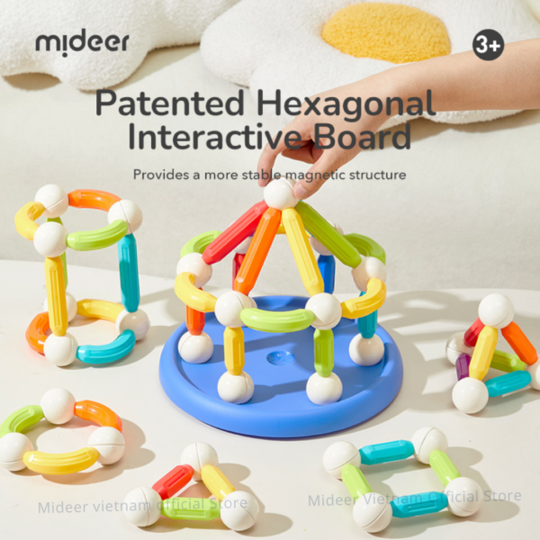 GẬY XẾP HÌNH NAM CHÂM RAINBOƯ MAGNETIC-BUILDING STICKS - MIDEER