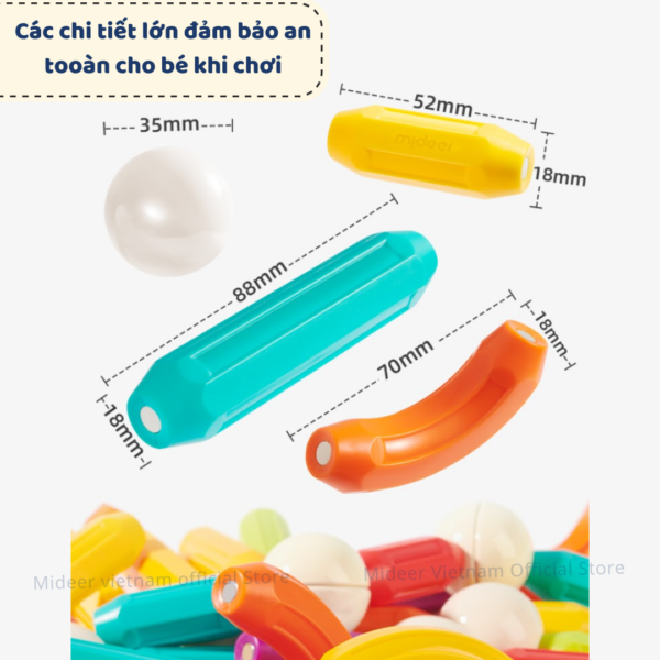 GẬY XẾP HÌNH NAM CHÂM RAINBOƯ MAGNETIC-BUILDING STICKS - MIDEER