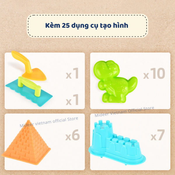 BỘ CÁT ĐỘNG LỰC KÈM KHUÔN CHO BÉ - MIDEER