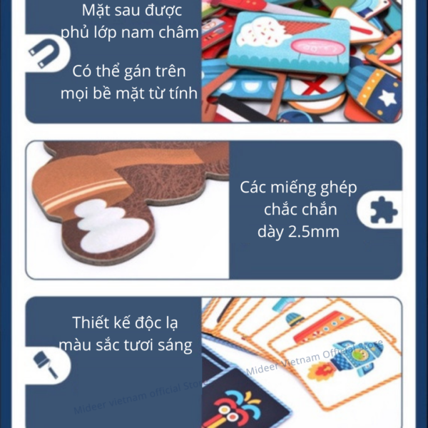 XẾP HÌNH NAM CHÂM MAGENETIC GAME - MIDEER