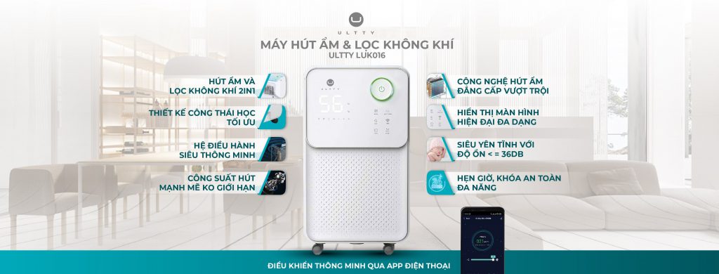 MÁY HÚT ẨM VÀ LỌC KHÔNG KHÍ U - ULTTY LUK016