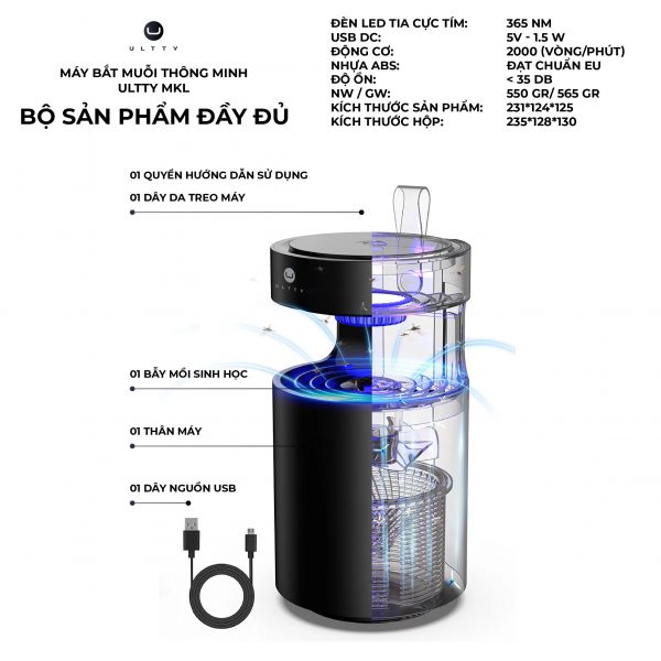 MÁY BẮT MUỖI THÔNG MINH U-ULTTY MKL