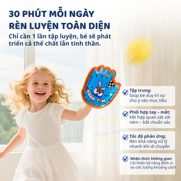 BỘ VỢT NÉM BÓNG DÍNH SUCTION BALL SET- MIDEER