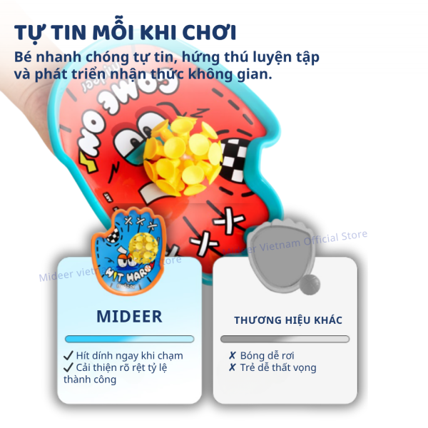 BỘ VỢT NÉM BÓNG DÍNH SUCTION BALL SET- MIDEER