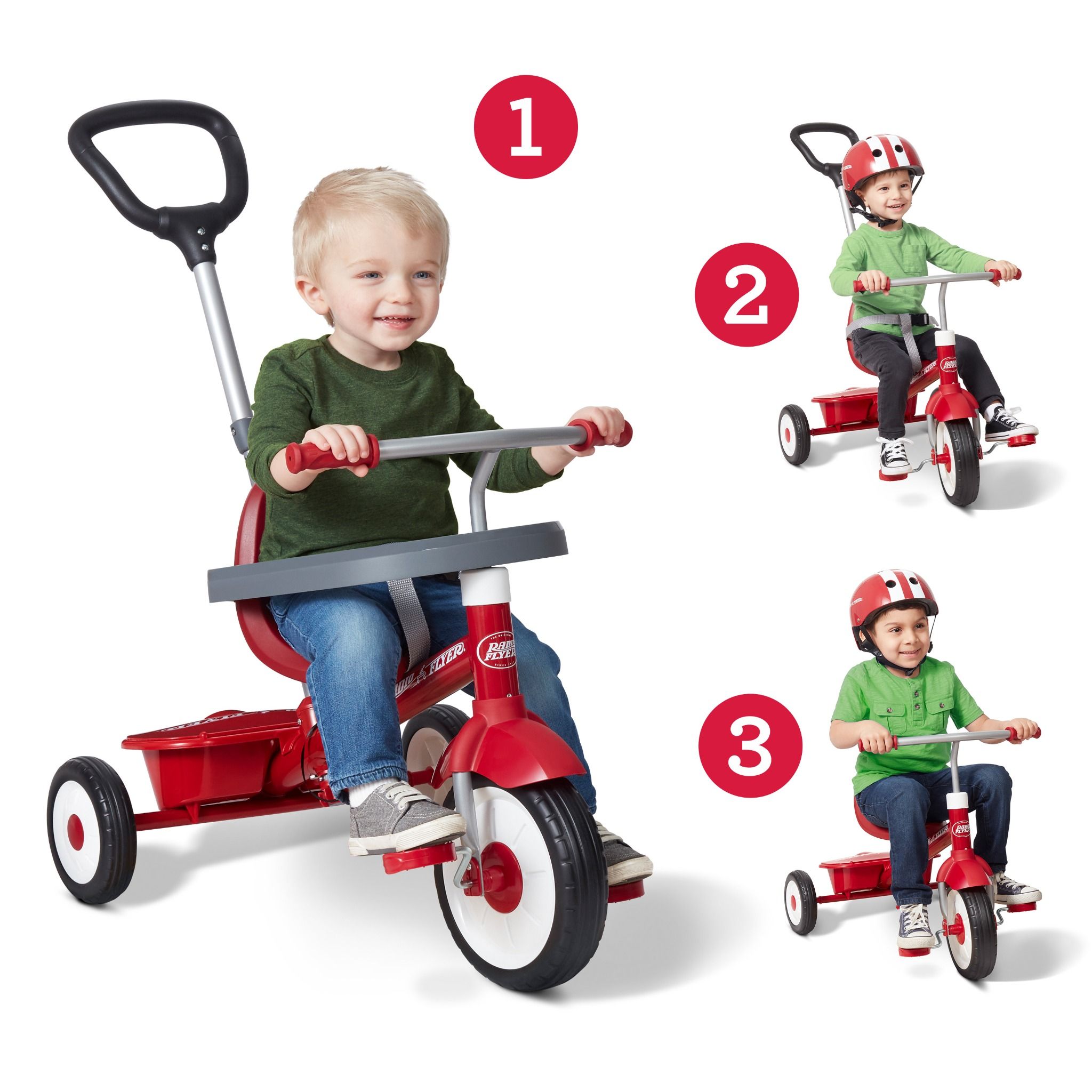 XE ĐẠP BA BÁNH TRẺ EM 3-IN-1 STROLL ' N TRIKE - RADIO FLYER