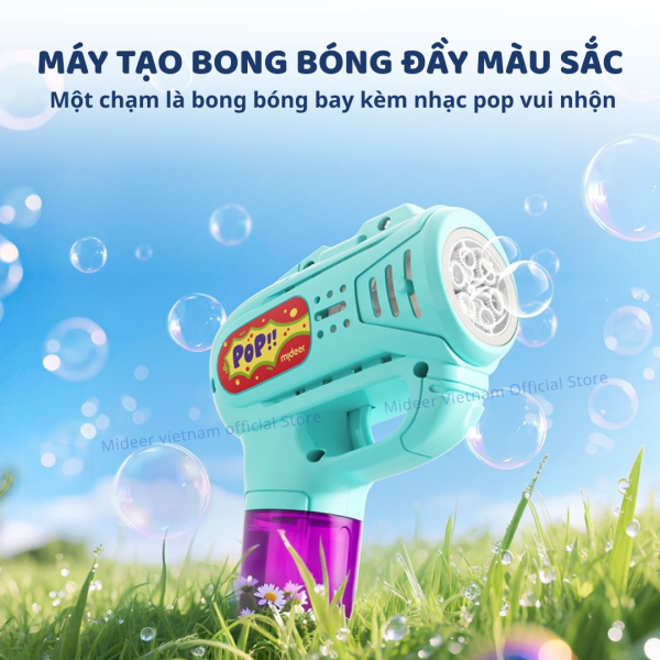 SÚNG BONG BÓNG XÀ PHÒNG COLORBURST BUBBLE MACHINE - MIDEER