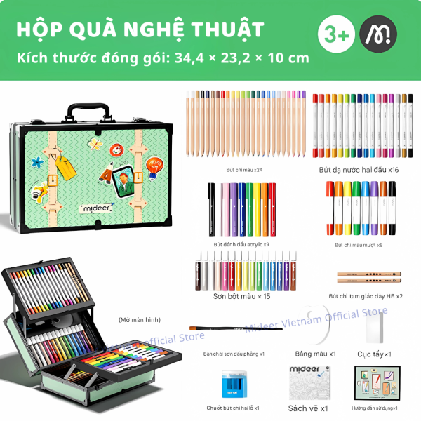 HỘP BÚT MÀU 79 CHI TIẾT CREATIVE EXPRESSION BOX 3+ - MIDEER