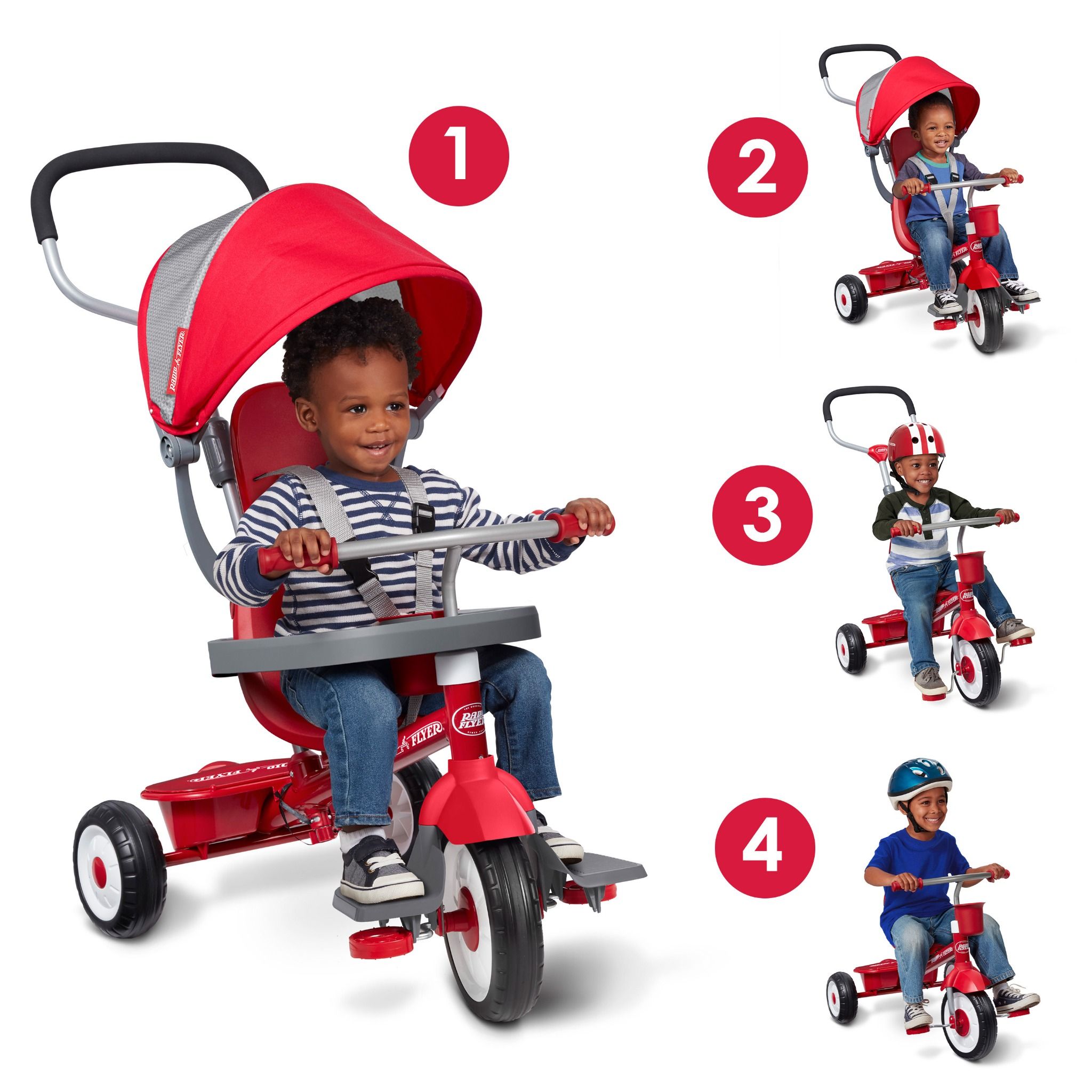 XE ĐẠP BA BÁNH TRẺ EM 4-IN-1 STROLL ' N TRIKE - RADIO FLYER
