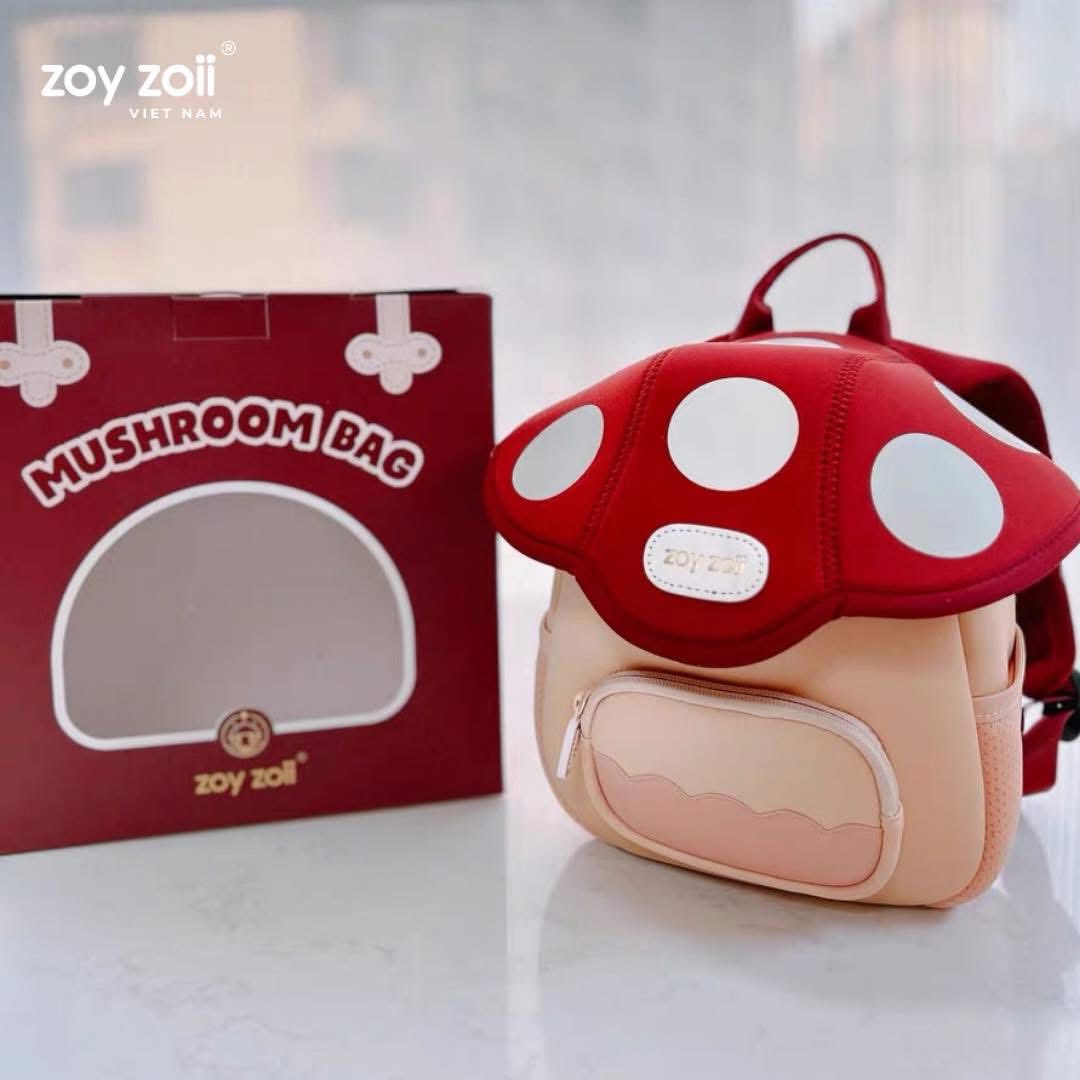 BALO ZOYZOII CHO BÉ MẦM NON HÌNH CÂY NẤM MUSHROOM SERIES BACKPACK, CẶP ĐI HỌC CHO BÉ MẦM NON MÃ B50